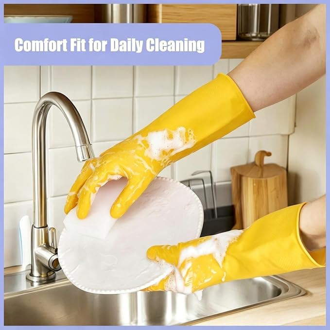 Rubber Kitchen Dishwashing Gloves - Image 4