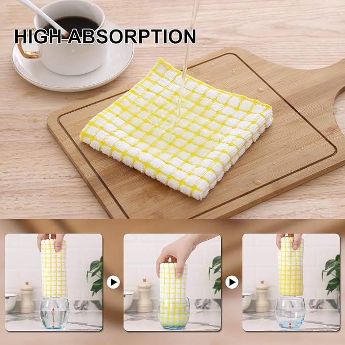 Kitinjoy Cotton 8 Pack Terry Kitchen Towels - Image 3