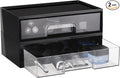 Vtopmart Black Stackable Storage Drawers, 2 Pack Wide Organizers | Pull-Out by Vtopmart