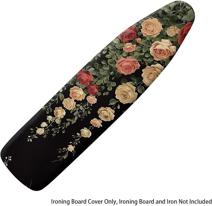 Rose Print Ironing Board Cover and Pad Heat Reflective Stain Resistant Iron - Image 6