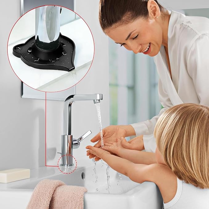 Compact Silicone Kitchen Sink Faucet Splash Proof Mat, Tap Water Diversion - Image 9