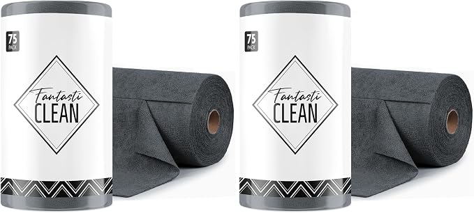 Fantasticlean Microfiber Cleaning Cloth Roll -150 Pack, Tear Away Microfiber by Fantasticlean
