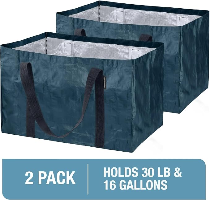 CleverMade XXL Storage Basket Tote, 76L Storage Bag, 2 Pack, Ocean | Carry Bulk - Image 7