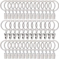 40 Pack Curtain Rings with Clips, Drapery Clips with Rings, Drapes Rings 1.26 by AMZSEVEN