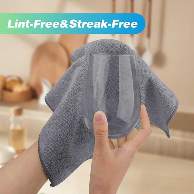 HOMEXCEL Microfiber Cleaning Cloth, 24 Pack Cleaning Rags - Image 3