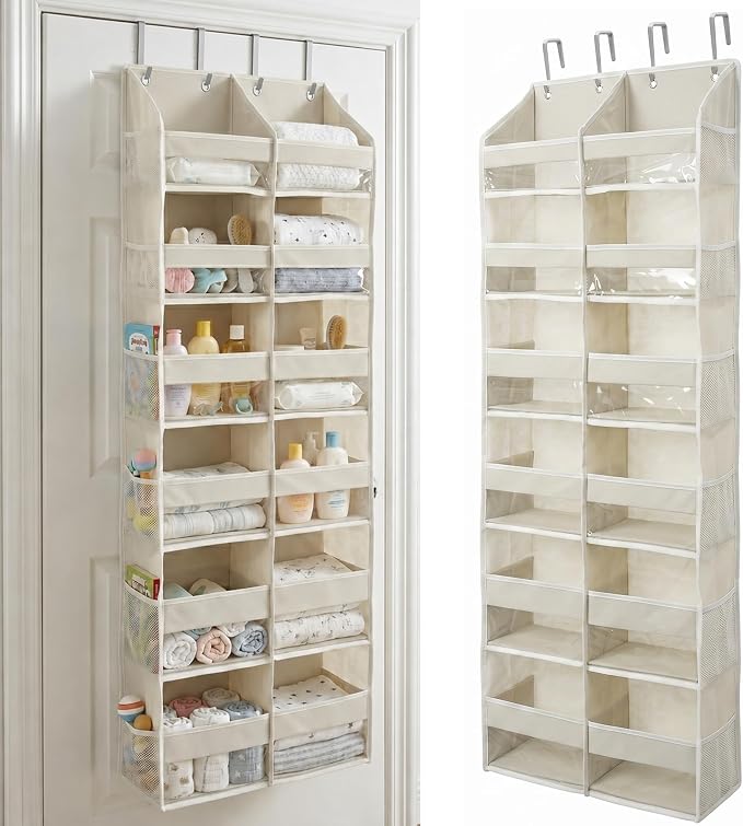 HOMELUX THEORY Over the Door Organizer, 6-Tier XL, 100D Fabric by HomeluxTheory