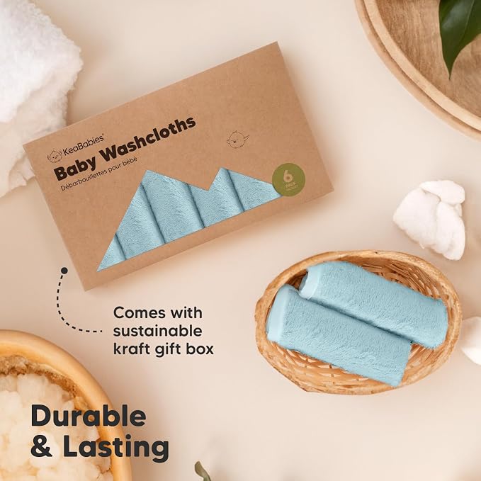 6-Pack Baby Washcloths, Soft Absorbent Washcloths - Image 7