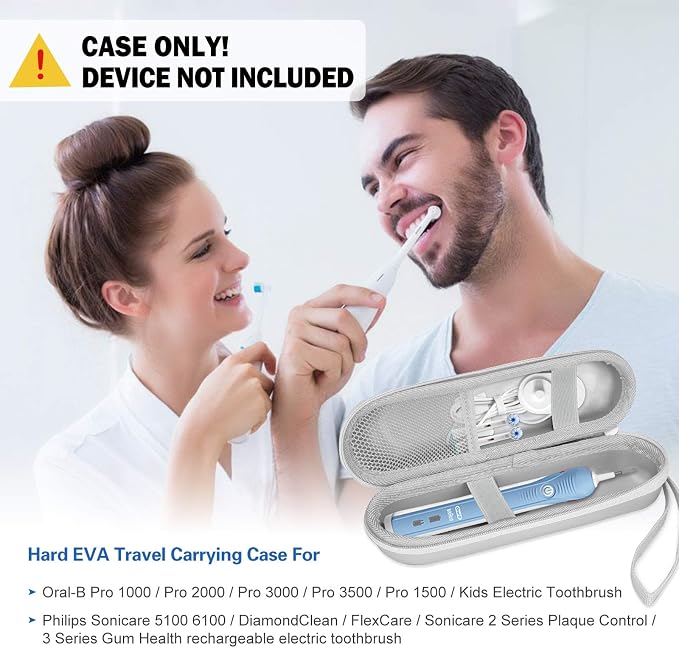 ProCase Toothbrush Travel Case for Oral-B & Sonicare -Silver | Fits Oral-B - Image 3