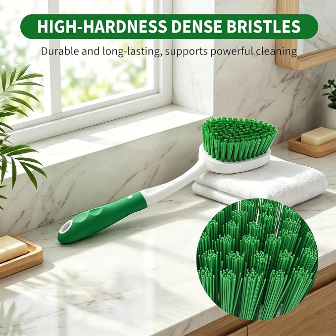 Scrub Brush Set of 4 Pack, Heavy Duty Shower Cleaning Brush Set - Image 6
