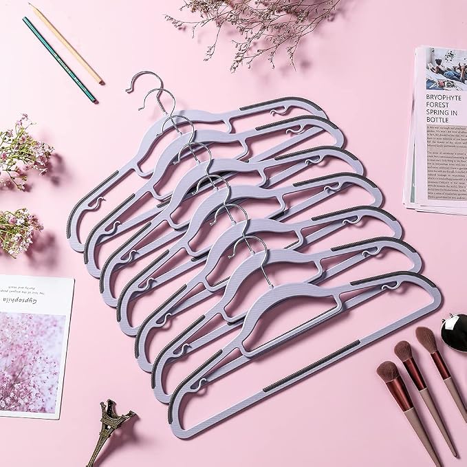 50 Pack Plastic Clothes Hangers, Space-Saving, Heavy Duty | ABS plastic - Image 7