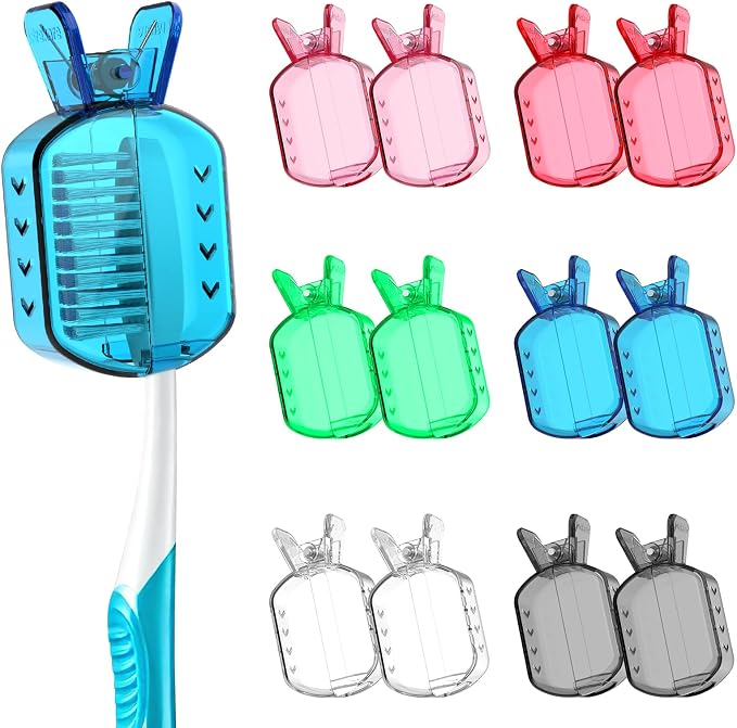 Toothbrush Covers Caps, Clip-On Toothbrush Protector by Frekare