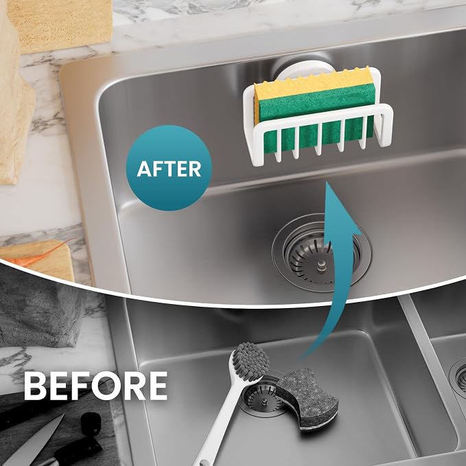 TAILI White Sponge Holder for Kitchen Sink - Image 7