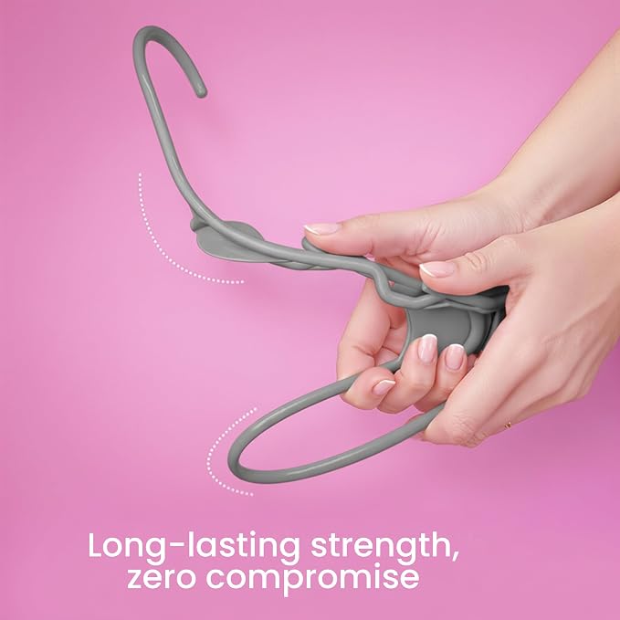 Utopia Home Plastic Hangers 20 Pack – Space Saving Clothes Hanger Grey | - Image 4