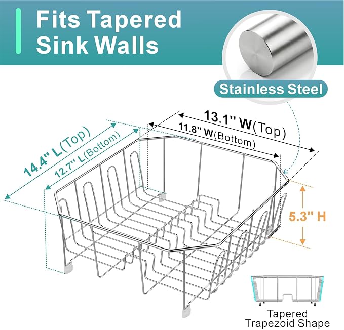 GSlife Small in Sink Dish Drying Rack - Image 4