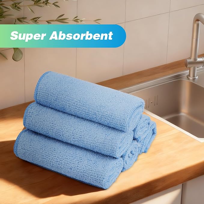 HOMEXCEL Microfiber Cleaning Cloth, 24 Pack Cleaning Rags - Image 6