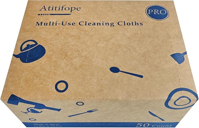 Heavy Duty Wipes Dish Cloths 50Pieces Reusable Wipes Multi-use Cleaning Cloths - Image 10