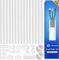 Yecaye TV Cord Hider Wall Mounted, 236in Cord Cover, W1.18in H0.6in, Wire Hiders by Yecaye