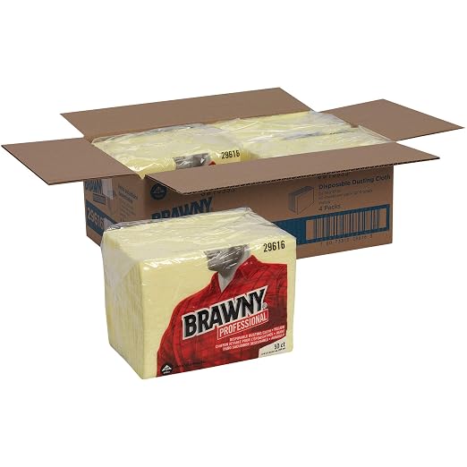 Georgia-Pacific Brawny Yellow 1/8 Fold Disposable Dusting Cloth by GP PRO by Georgia-Pacific