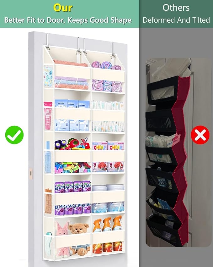 Heavy Duty Over The Door Organizer 5 Tiers, Extra Large Behind Door Storage of - Image 4