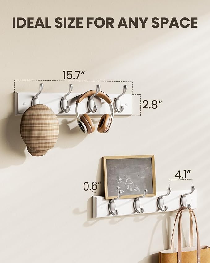Amada Coat Rack Wall Mount 2 Pack, Coat Hangers - Image 4