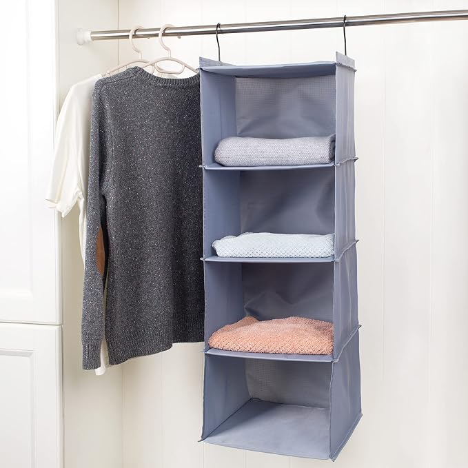 Hanging Closet Organizer 4-Shelf, Oxford Fabric Wardrobe Storage, shoes & - Image 8