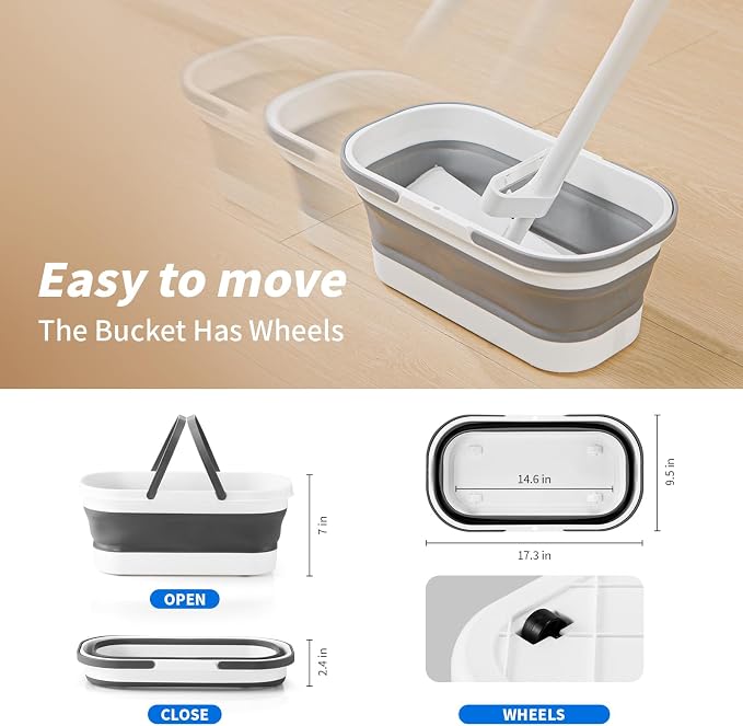 Oshang Flat Mop and Collapsible Bucket OG7 - Image 6