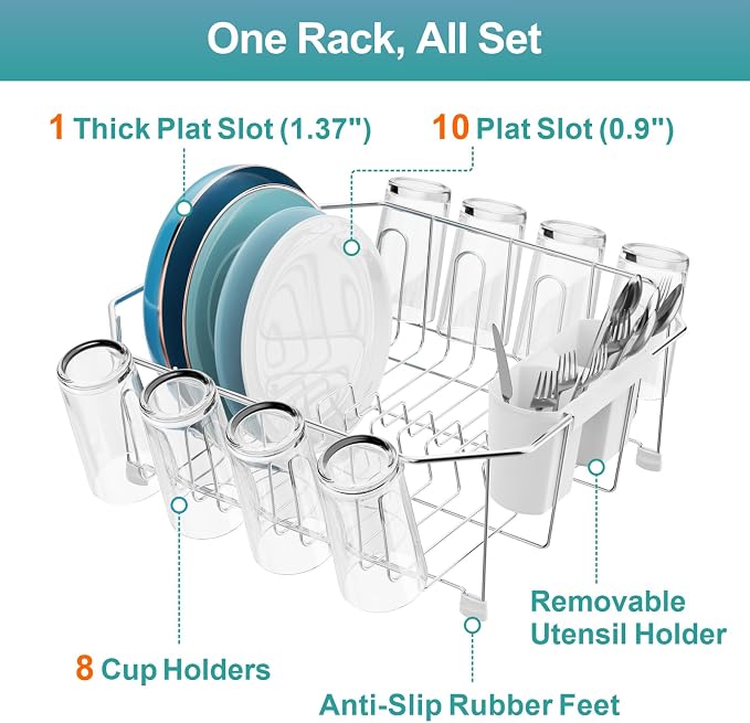 GSlife Small in Sink Dish Drying Rack - Image 3