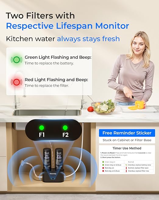 Waterdrop DLG-P Under Sink Water Filter System, Wash & Drink, - Image 6