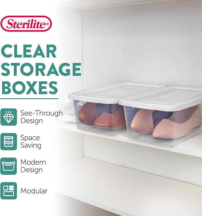 Sterilite 6 Quart Storage Box, 12 Pack - Image 2
