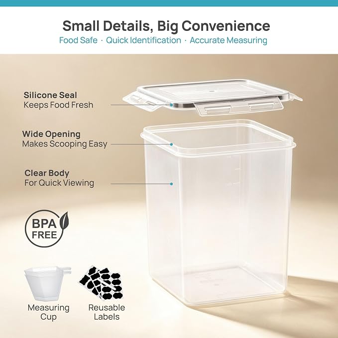 Vtopmart 5 PCS Flour and Sugar Storage Container Sets - Image 5