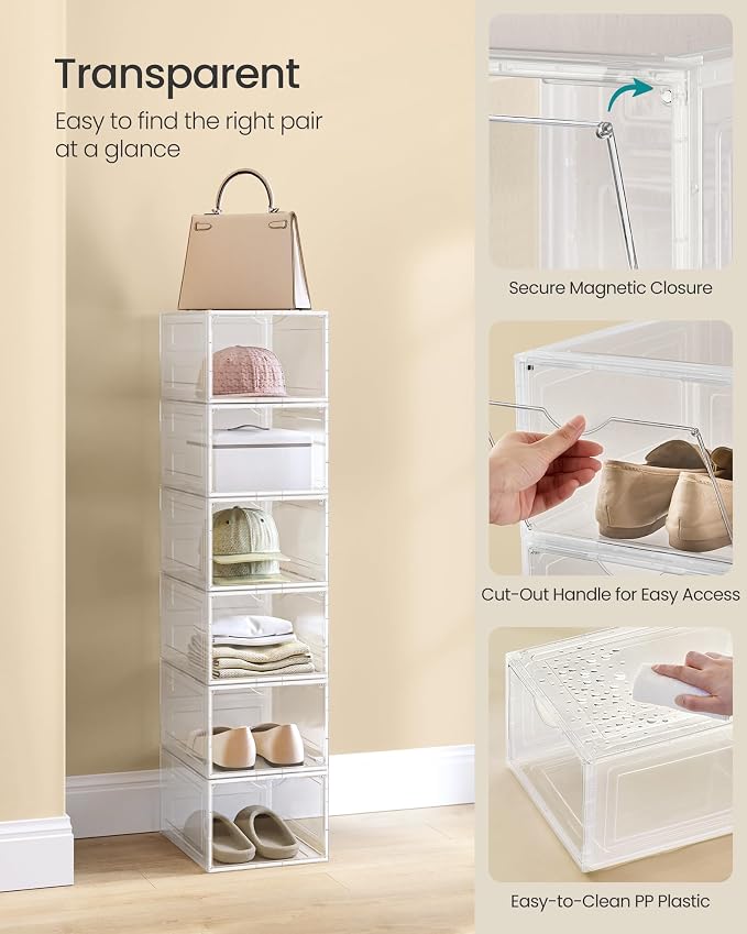 SONGMICS Shoe Boxes, Up to US Size 11 - Image 5