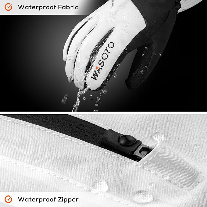 Heated Gloves for Men Women 7.4V Battery 22.2Wh Rechargeable Touchscreen Waterproof Electric Heated Gloves for Winter Outdoor Work Skiing Hiking Camping Ice Hockey