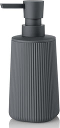YAUKPH Small Soap Dispenser for Bathroom and Kitchen Matte Dark Gray | Modern by KellyHome