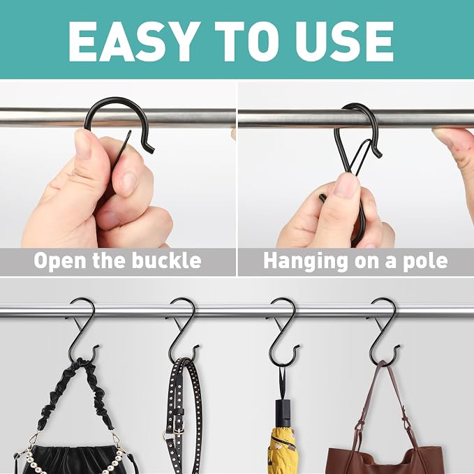 20 Pcs S Hooks for Hanging Heavy Duty, Metal S Hook - Image 4