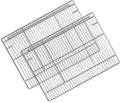 19 1/3" x 27 1/2" Commercial Freezer and Refrigerator Replacement Shelves for Three-Door Refrigerators, Set of 2, Epoxy-Coated Gray Steel Wire Shelves