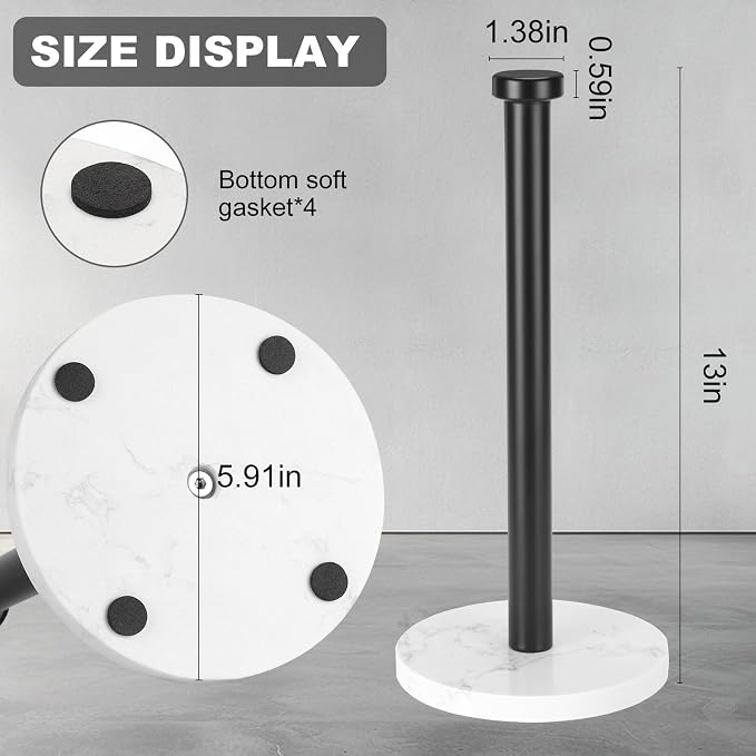 Standing Paper Towel Holder, Kitchen Paper Towel Roll Holder- - Image 2