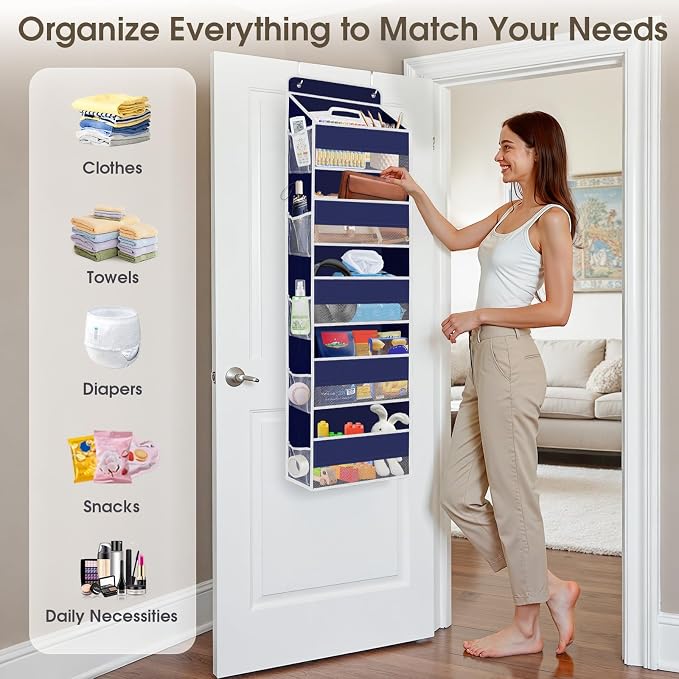 1Pack Over The Door Organizer Large Capacity Hanging Storage Room Organizer - Image 6