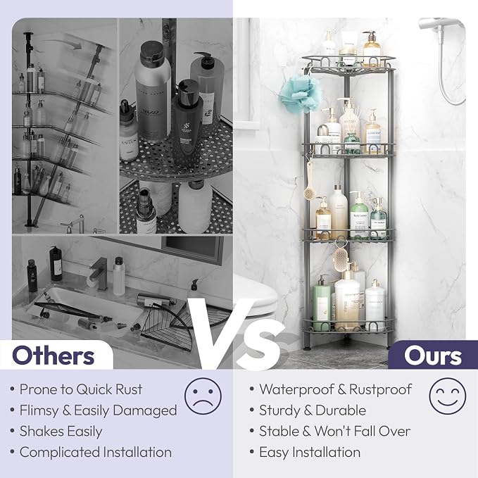 SWTYMIKI Standing Shower Caddy Corner - Image 2