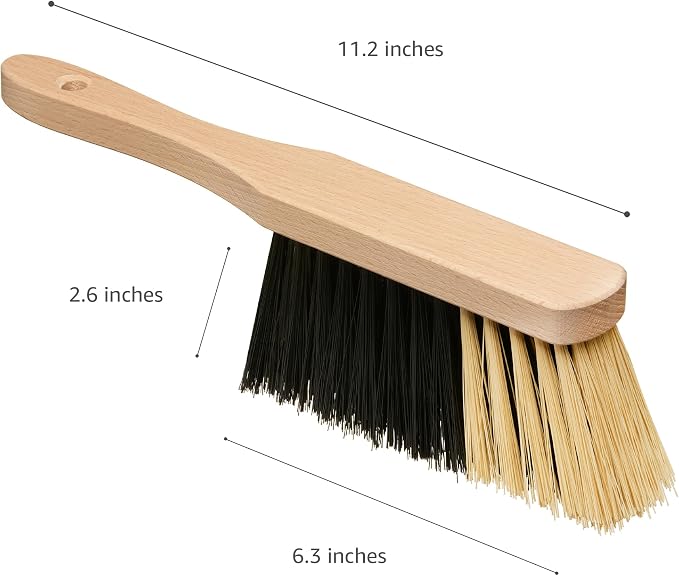 11.2" Hand Broom Medium-Soft Bristles Bench Brush, Sweeping Brush - Image 2