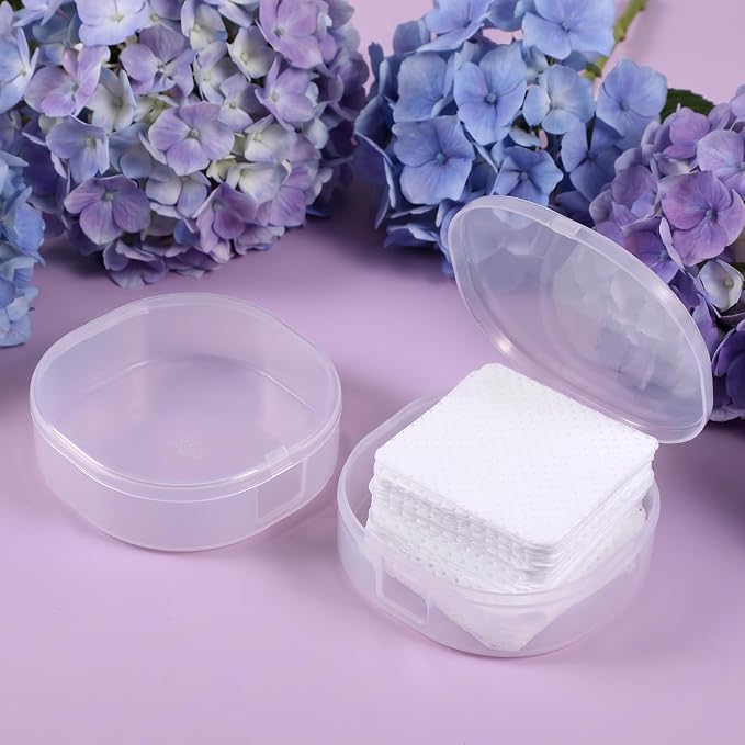 6 Pcs Portable Cotton Round Holder, Plastic Travel Cotton Pad Holder - Image 6