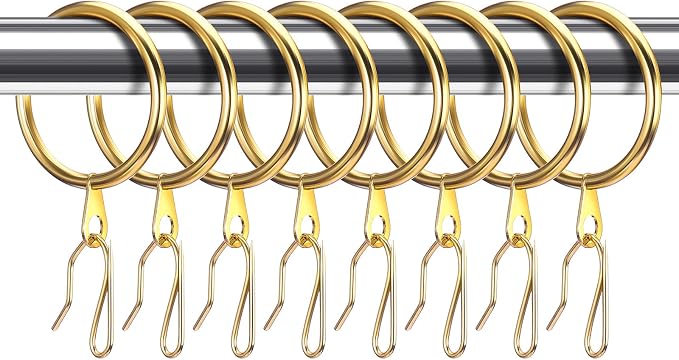 Hotop 30 Pcs Metal Curtain Rings by HOTOP