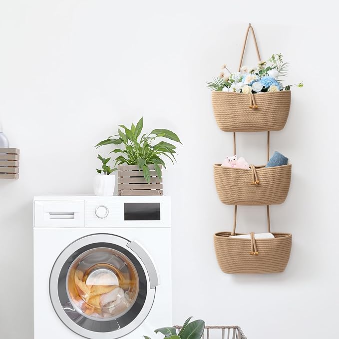 TeoKJ 3-Tier Cotton Rope Baskets - Image 6