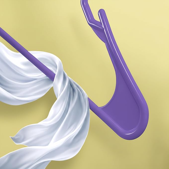 Utopia Home Plastic Hangers 30 Pack – Space Saving Clothes Hanger Purple | - Image 6