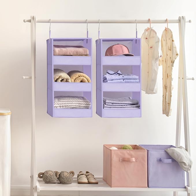 GRANNY SAYS 3-Shelf Hanging Closet Organizer, Foldable Storage, No-Sag Support - Image 2