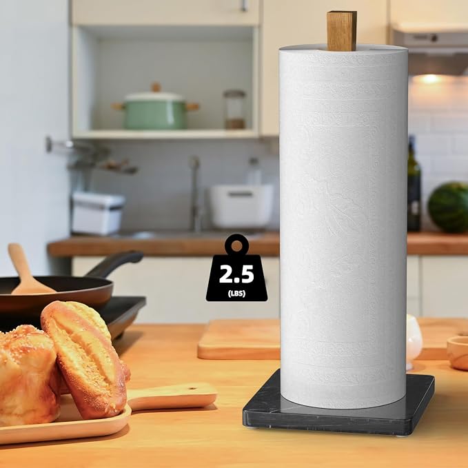 Buruis Acacia Wood Paper Towel Holder - Image 5