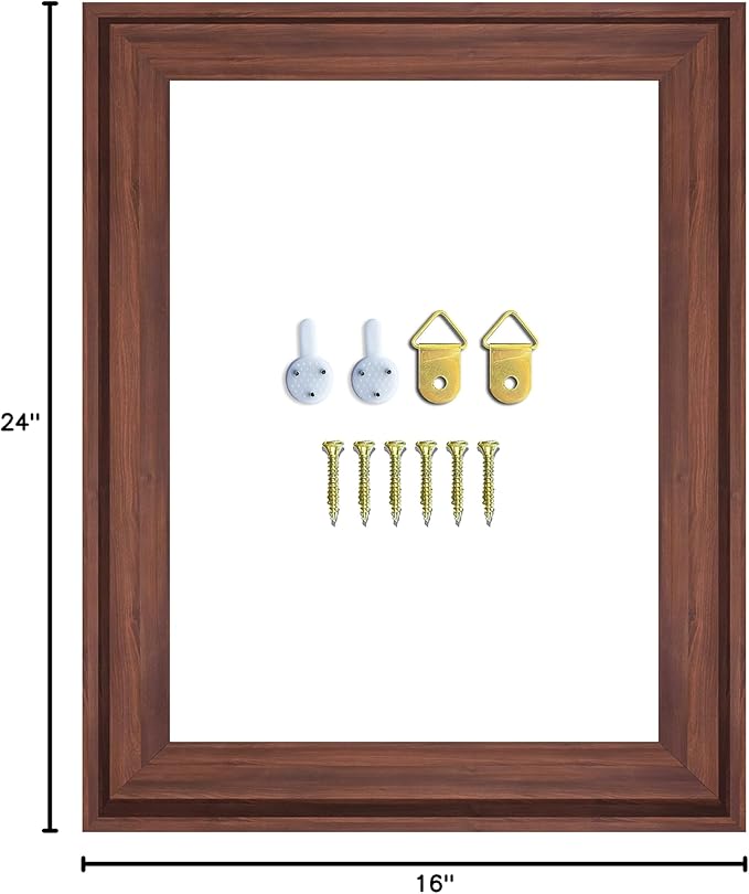 Canvas Floater Frame for 16x24 Canvas Prints Fits 1.25 Inch Deep Canvas Walnut Floating Frame for Modern Wall Art and Gallery Display
