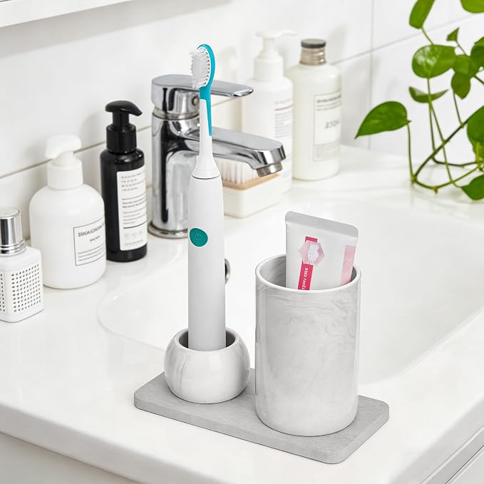 Ceramic Toothbrush Holder & Toothbrush Cup - Image 6
