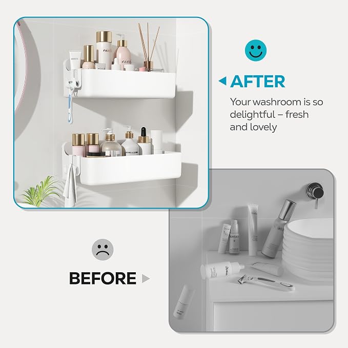 Nieifi Adhesive Shower Shelves, 2 Pieces - Image 7
