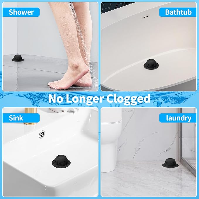 Aluvor Shower Drain Hair Catcher Bathtub Drain Cover Sink Drain Protector | - Image 2