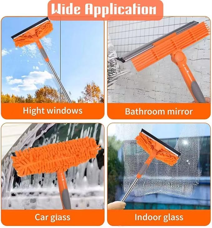 2-in-1 Window Cleaner Tool, Scrubber - Image 7